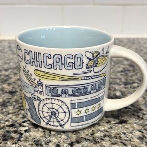 Starbucks Chicago Mug - Blue and Cream